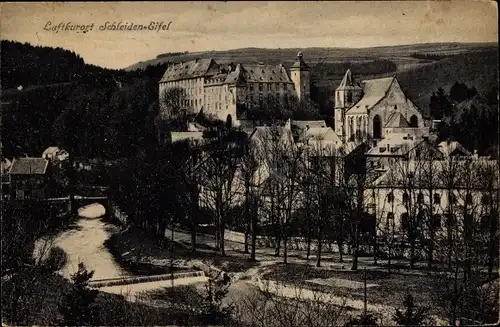 Ak Schleiden in der Eifel, Teilansicht mit Schloss, Wehr, Kirche