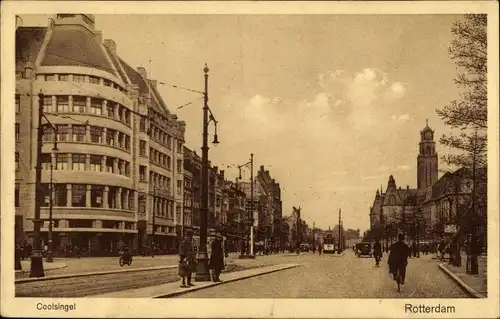 Ak Rotterdam Südholland Niederlande, Coolsingel