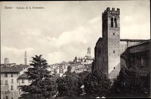 Ak Siena Toscana, Veduta di S. Domenico