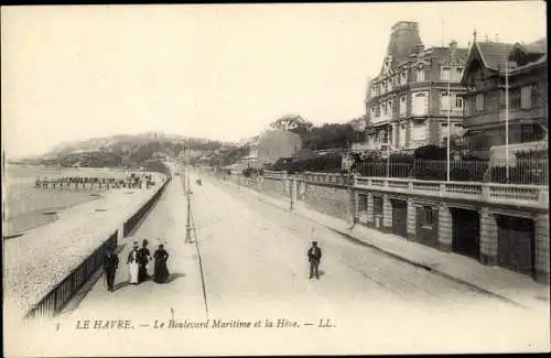 Ak Le Havre Seine Maritime, Le Boulevard Maritime et la Heve