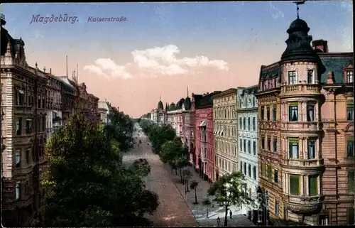 Ak Magdeburg an der Elbe, Kaiserstraße