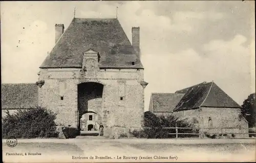 Ak Brezolles Eure et Loir, Le Rouvray, ancien Chateau fort