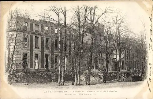 Ak La Ferté Vidame Eure et Loir, Ruines du Chateau de M. de Laborde