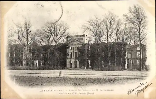 Ak La Ferté Vidame Eure et Loir, Ruines du Chateau de M. de Laborde