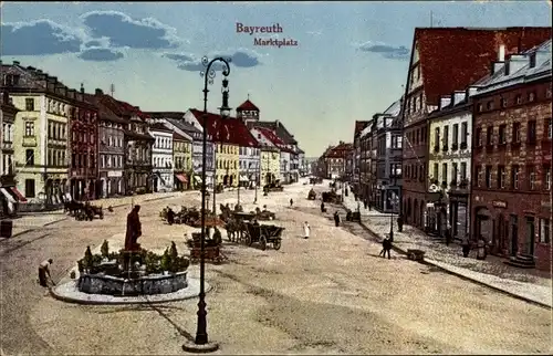 Ak Bayreuth in Oberfranken, Marktplatz