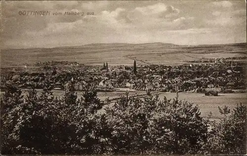 Ak Göttingen in Niedersachsen, Gesamtansicht vom Hainberg aus