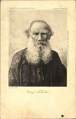 Künstler Ak Weyl, H., Schriftsteller Lew Nikolajewitsch Tolstoi, Portrait