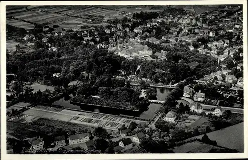 Ak Bad Pyrmont in Niedersachsen, Flugbild