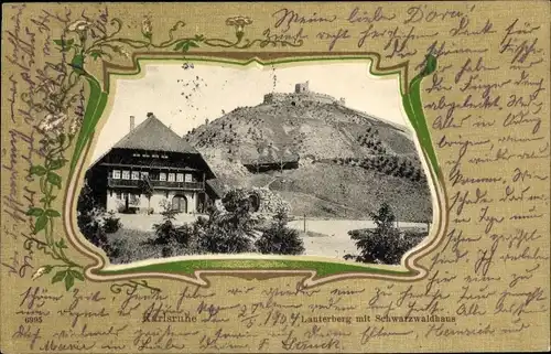 Passepartout Ak Karlsruhe in Baden Württemberg, Lauterberg mit Schwarzwaldhaus