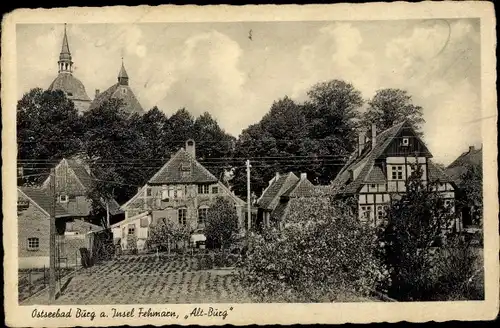 Ak Burg auf der Insel Fehmarn, Teilansicht von der Ortschaft