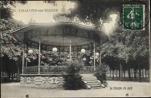 Ak Chalons sur Marne, Le Kiosque du Jard