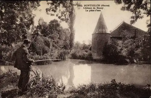 Ak Monthelon Marne, Chateau de Mancy