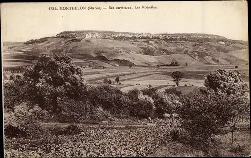 Ak Monthelon Marne, Ses environs, Les Roualles