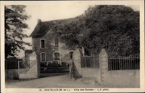 Ak Chatelais Maine et Loire, Villa des Roches