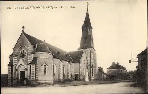 Ak Chatelais Maine et Loire, Kirche