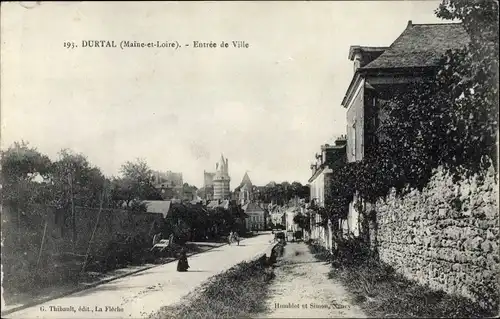 Ak Durtal Maine et Loire, Entrée de Ville