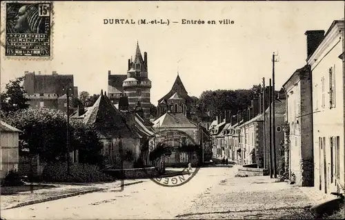Ak Durtal Maine et Loire, Entrée en ville