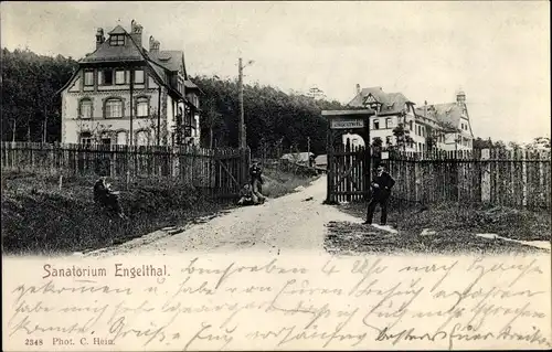 Ak Engelthal in Bayern, Ortspartie mit Sanatorium