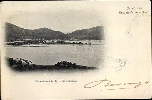 Ak Sumatra Indonesien, Emmahaven in die Koninginebaai