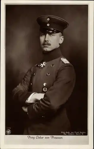 Ak Oskar Prinz von Preußen, Portrait