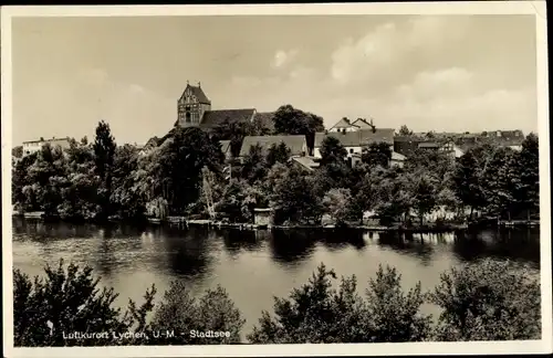 Ak Lychen im Kreis Uckermark, Stadtsee