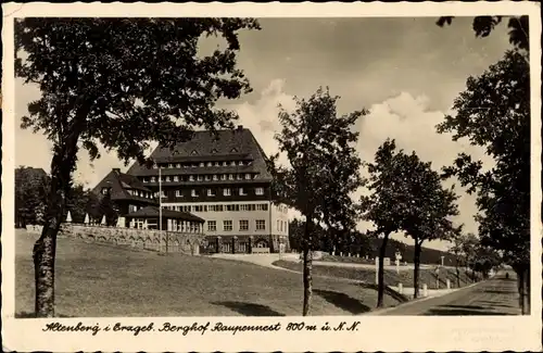 Ak Kipsdorf Altenberg im Erzgebirge, Berghof Raupennest, Außenansicht