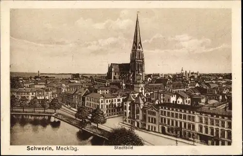 Ak Schwerin in Mecklenburg, Stadtbild