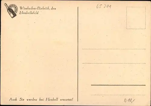 Ak Wiesbaden Biebrich in Hessen, Sektkellerei Henkell und Co., Blick in den Ehrenhof