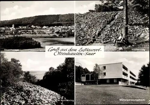 Ak Otzenhausen Nonnweiler an der Saar, Gesamtansicht, Hunnenring, Müttergenesungsheim