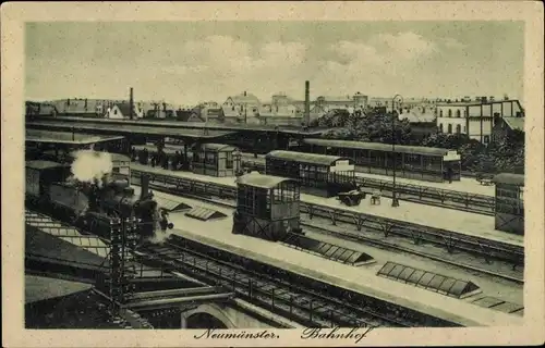 Ak Neumünster in Holstein, Bahnhof