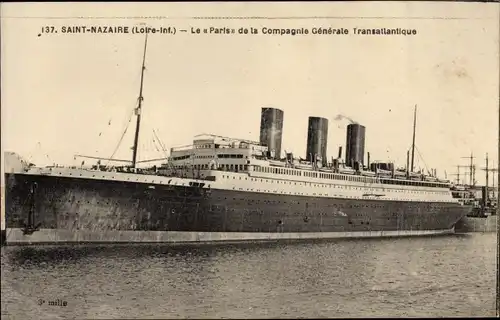 Ak Saint Nazaire Loire Atlantique, Le Paris de la Compagnie Générale Transatlantique