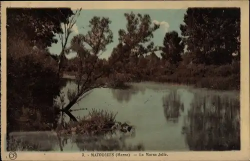 Ak Matougues Marne, La Marne Jolie