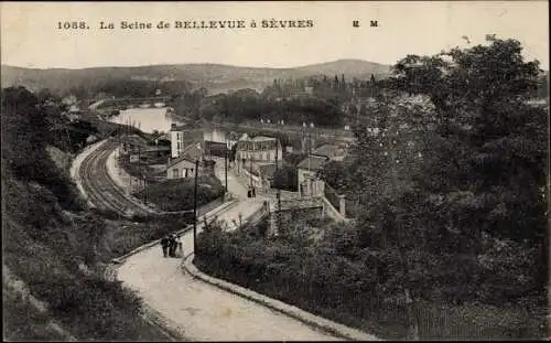 Ak Bellevue Hauts de Seine, La Seine de Bellevue a Sevres