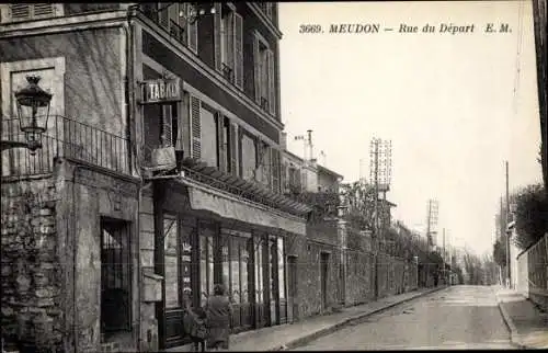 Ak Meudon Hauts de Seine, Rue du Depart