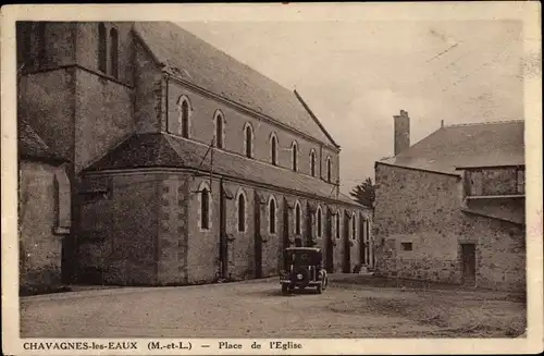 Ak Chavagnes les Eaux Maine et Loire, Place de l'Église