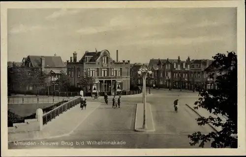 Ak Ijmuiden Velsen Nordholland Niederlande, Brug b. d. Wilhelminakade