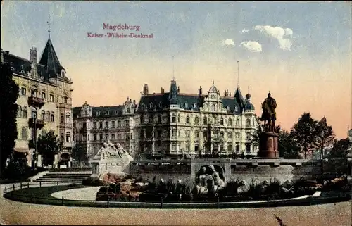 Ak Magdeburg an der Elbe, Kaiser Wilhelm Denkmal