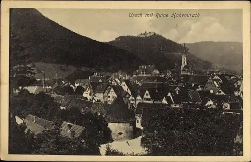 Ak Bad Urach in der Schwäbischen Alb, Ort mit Ruine Hohenurach