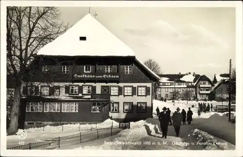 Ak Salg Titisee Neustadt im Breisgau Hochschwarzwald, Gasthof zum Ochsen, Winter