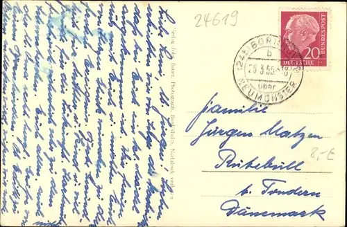 Ak Bornhöved in Holstein, Dorfpartie, Kirche