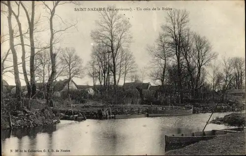 Ak Saint Nazaire Loire Atlantique, Umgebung, Einblick in den Brière, Landschaftspark