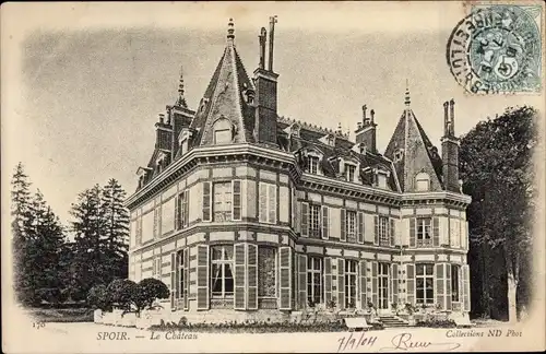 Ak Spoir Mignieres Eure et Loir, Le Chateau