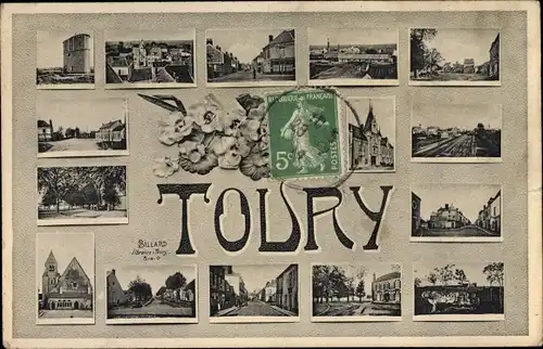 Ak Toury Eure et Loir, Environs, Souvenir