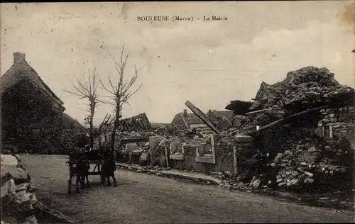 Ak Bouleuse Marne, La Mairie