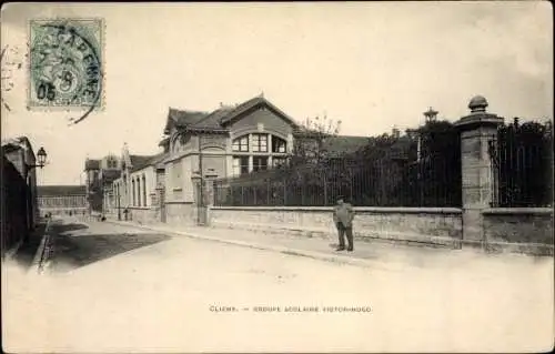 Ak Clichy Hauts de Seine, Groupe Scolaire Victor Hugo