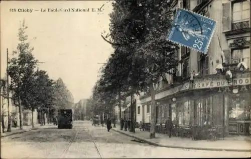 Ak Clichy Hauts de Seine, Le Boulevard National