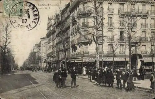 Ak Clichy Hauts de Seine, Boulevard National