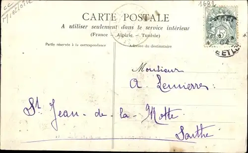 Ak Les Ponts de Cé Maine et Loire, Inondations 1904, Vieille rae de l'ile Saint Aubin