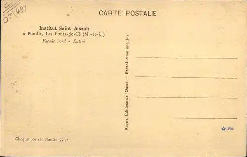 Ak Les Ponts de Cé Maine et Loire, Institut Saint Joseph