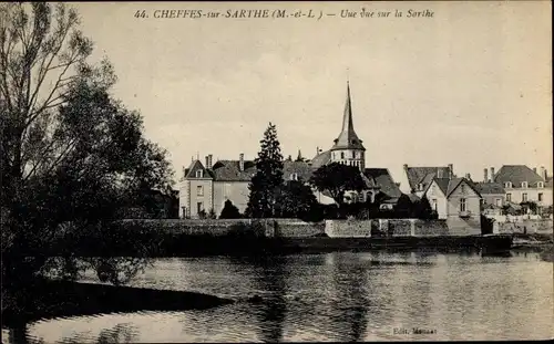 Ak Cheffes sur Sarthe Maine et Loire, Une vue sur la Sarthe